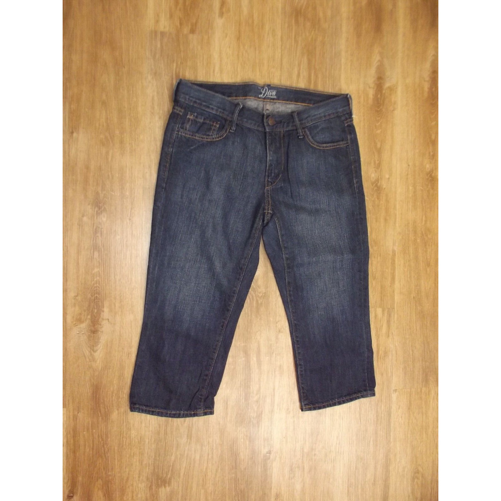Old Navy The Diva Womens CAPRI JEANS - Size 8 - Dark Wash Cotton